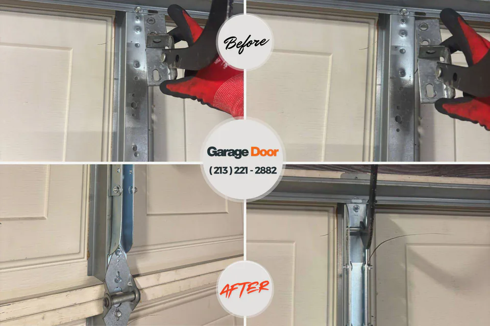 Before and after: garage door repair Grayville, IL